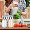 1Pc 3 Oz (90 Ml) Salt and Pepper Shakers Set with Adjustable Pour Holes, Salt Shakers for Kitchen, Stainless Steel Seasoning Containers, Dispenser