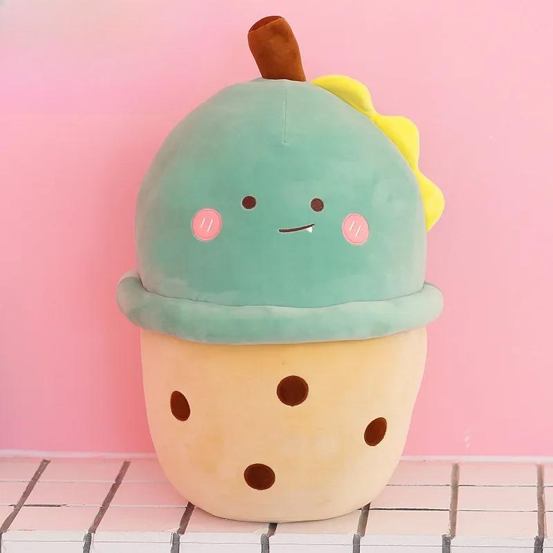Cute Milk Tea Animal Plush Pillows Rabbit Plush Pliiows Bear Plush Pillows Dinosaur Toy Plush Pillows Girl Gifts Sofa Pillows