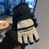 Men's Ski Gloves for Winter Playing In The Snow, Touch Screen, Water Repellent, Cold and Windproof Riding Gloves, Plus Velvet and Thickening