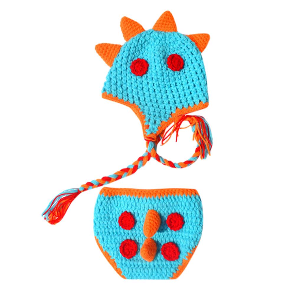 Baby Boy Dinosaur Outfit Newborn Photography Props Knit Infant Infant Accessorie