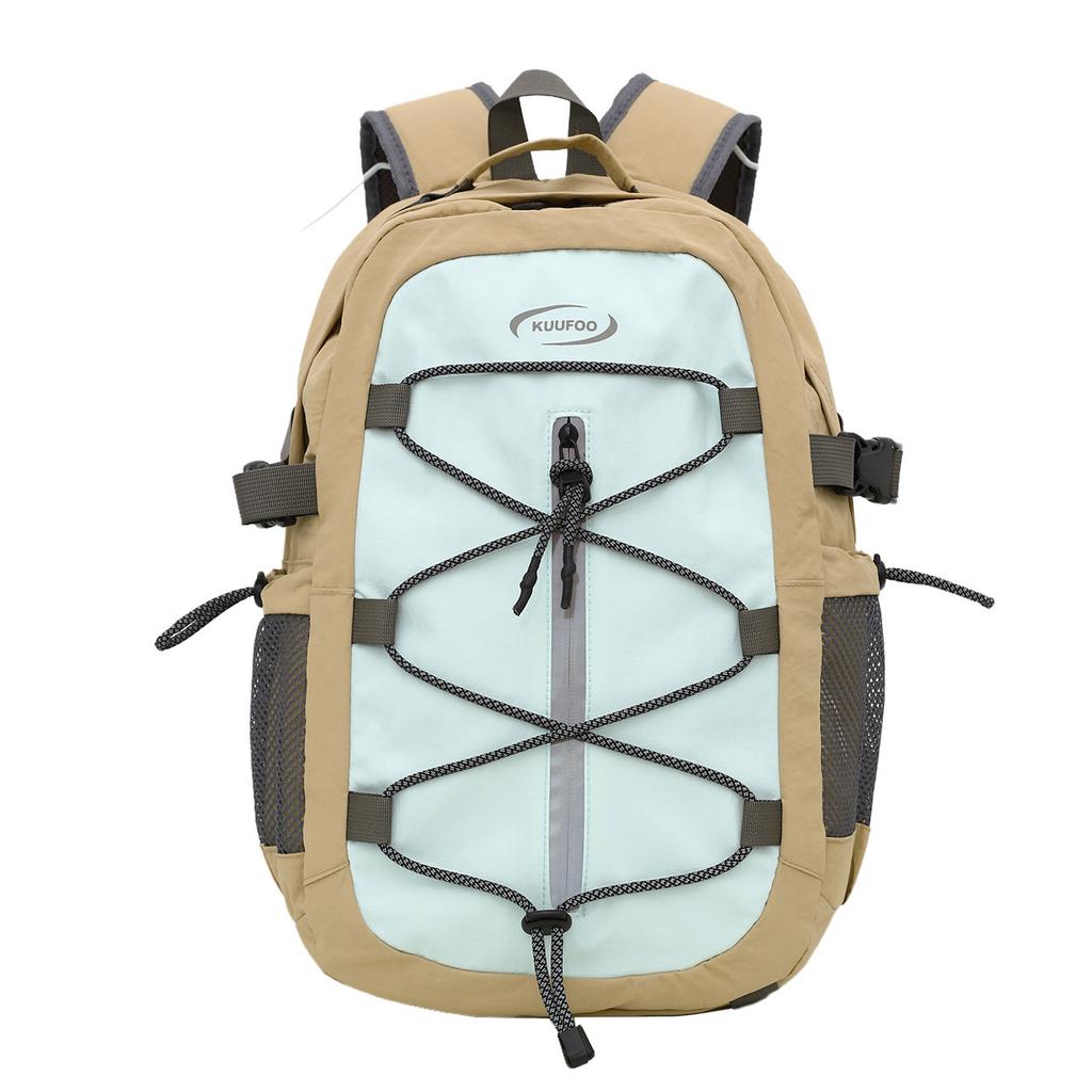 Schoolbag New High-value Fresh Contrasting Color Splicing Backpack Couple Lightweight Mountaineering Travel Spring Outing Backpack