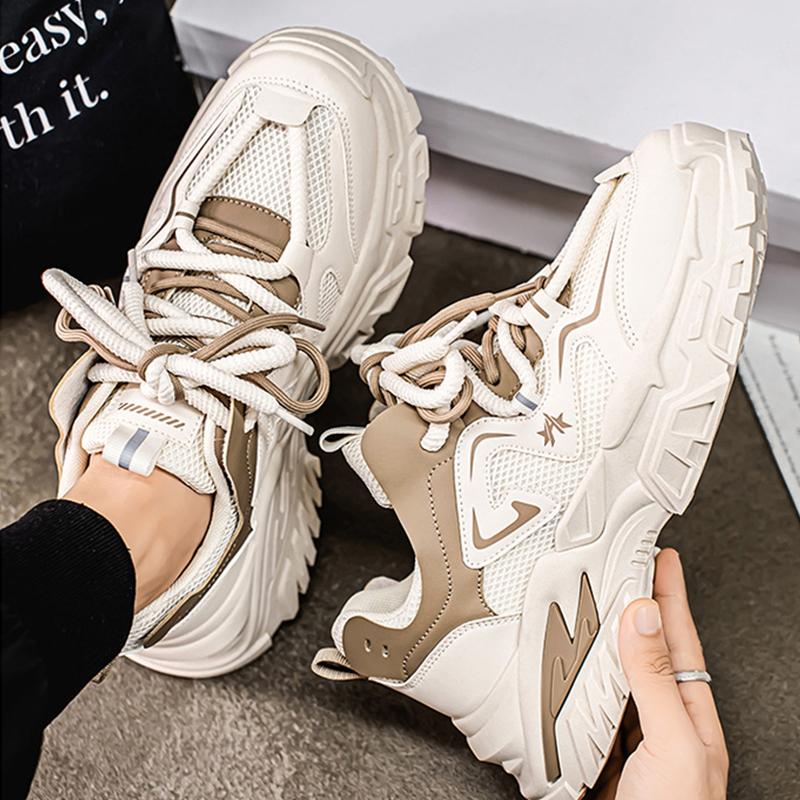 New Fashion Men 's Four Seasons Comfortable Thick Sole Shoes Students BoysTrending Soft Sole Breathable Casual Running Sneakers