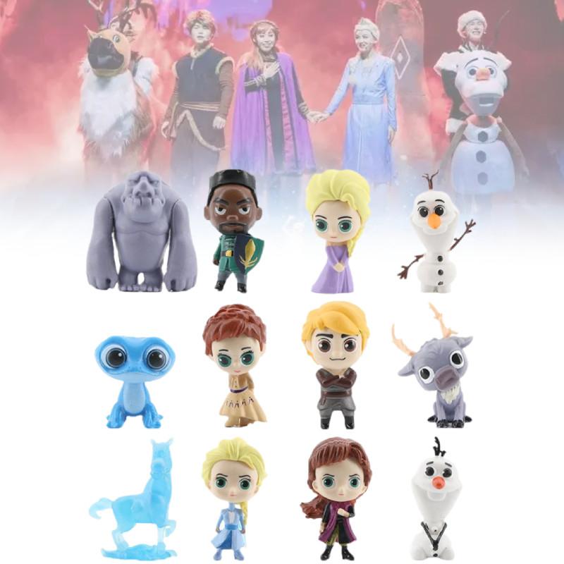 Mini Princess Figurine Set With 12 Adorable Elsa Anna And Olaf Characters For Collectors