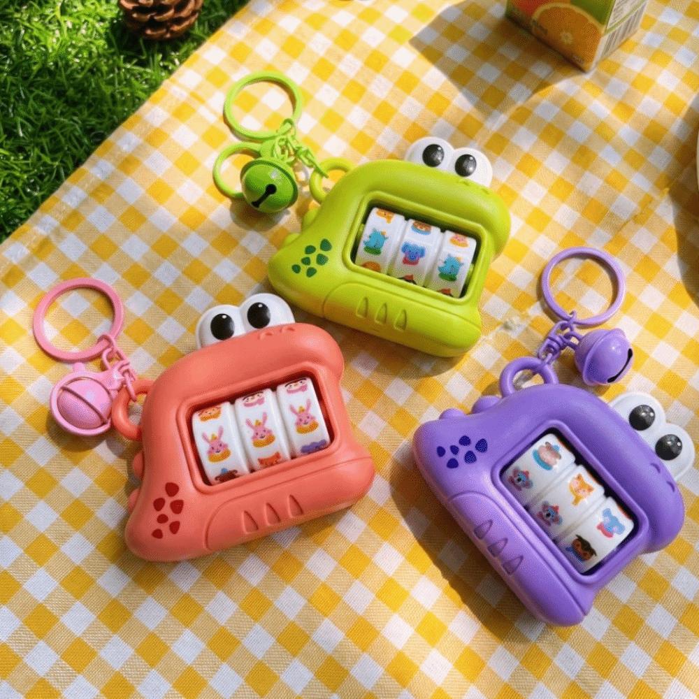 Plastic Fidget Keychain Cartoon Dinosaur Key Chain Pendant Backpack Charm Kids Party Favors