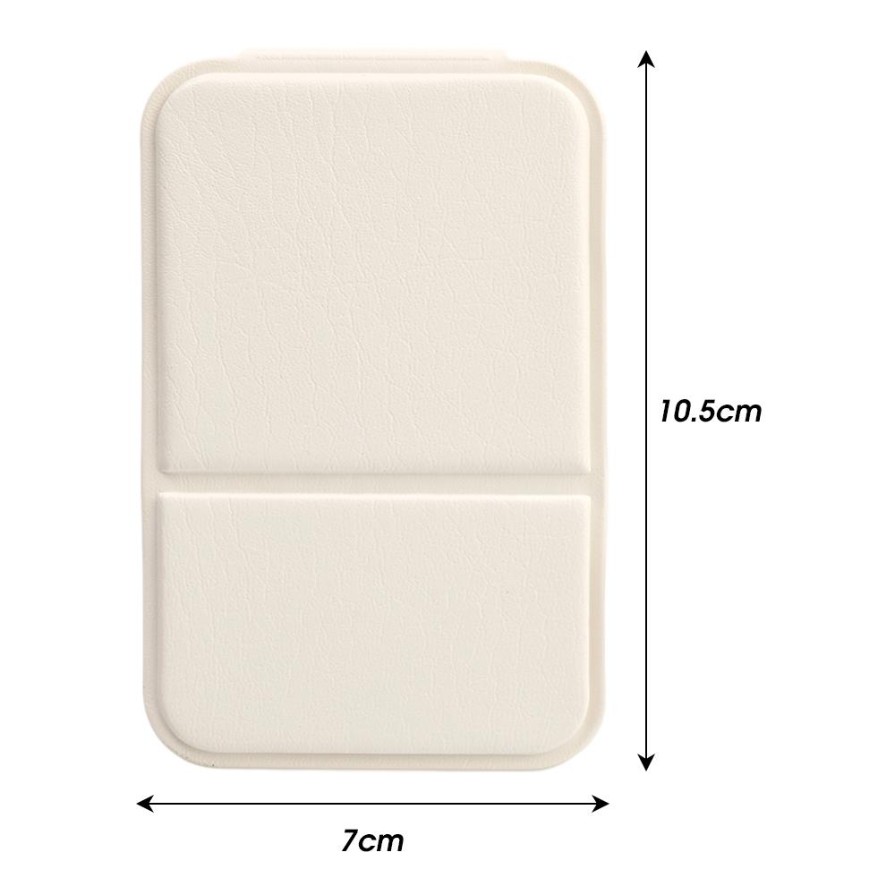 

1PC Mini Folding Makeup Mirror Solid Color PU Leather Simple Portable Handheld Desktop Makeup Mirror High Definition Vanity Tool бежевый