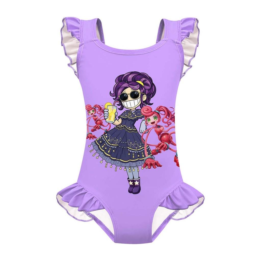 20893 Kids Girls Lily Lovebraids Print One-piece Swimsuit Swimwear 100cm фиолетовый