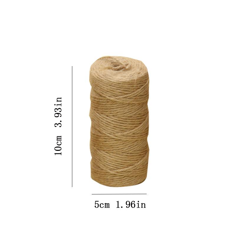 100M Natural Jute Twine Arts Diy Crafts Gift Hang Packaging Rope Handmade Fine String Durable Bundling Twine