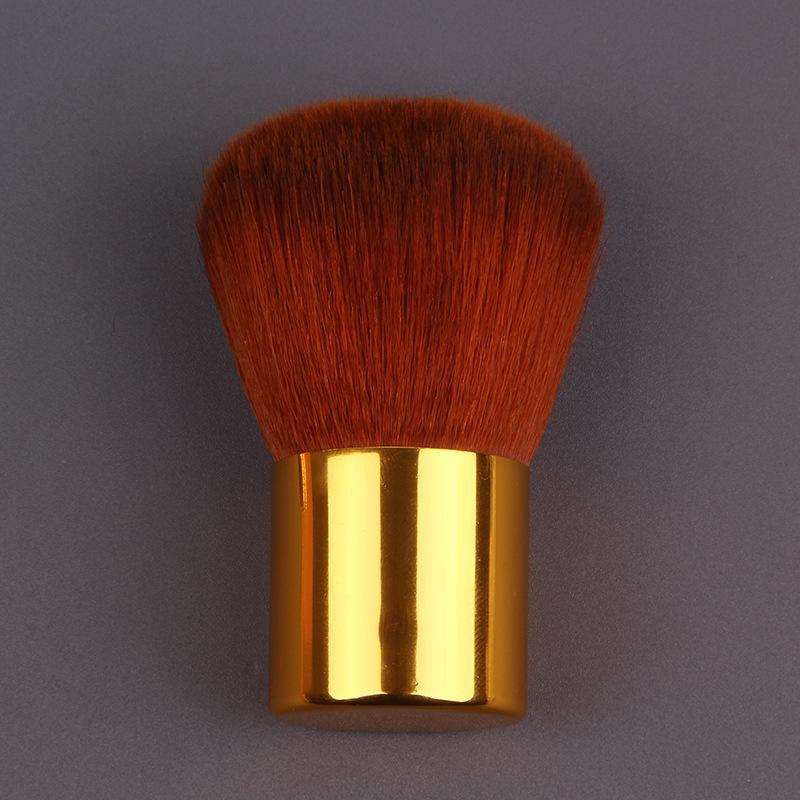 Large Kabuki Blush Brush with Mushroom Head for Loose Powder and Setting Makeup