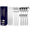 16/24Pcs Gold Stainless Steel Tableware Food Safe Durable Perfect For Home Kitchen Restaurant Party Use