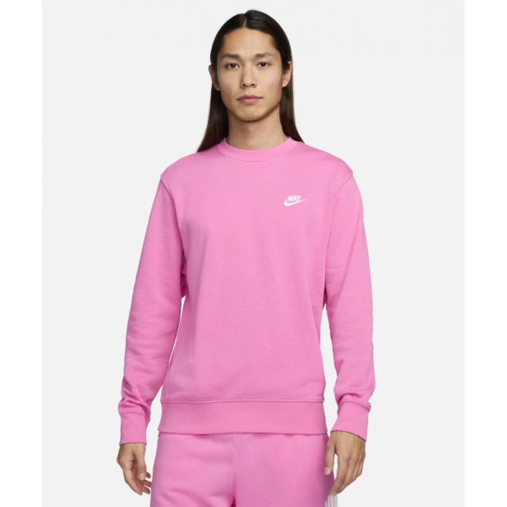

NIKE Sportswear Club French Terry Crew M Playful Розовый Белый BV2667 675