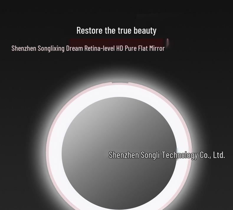 Folding LED Makeup Mirror with Light, Double-Sided, 2X Magnification, Compact and Portable.