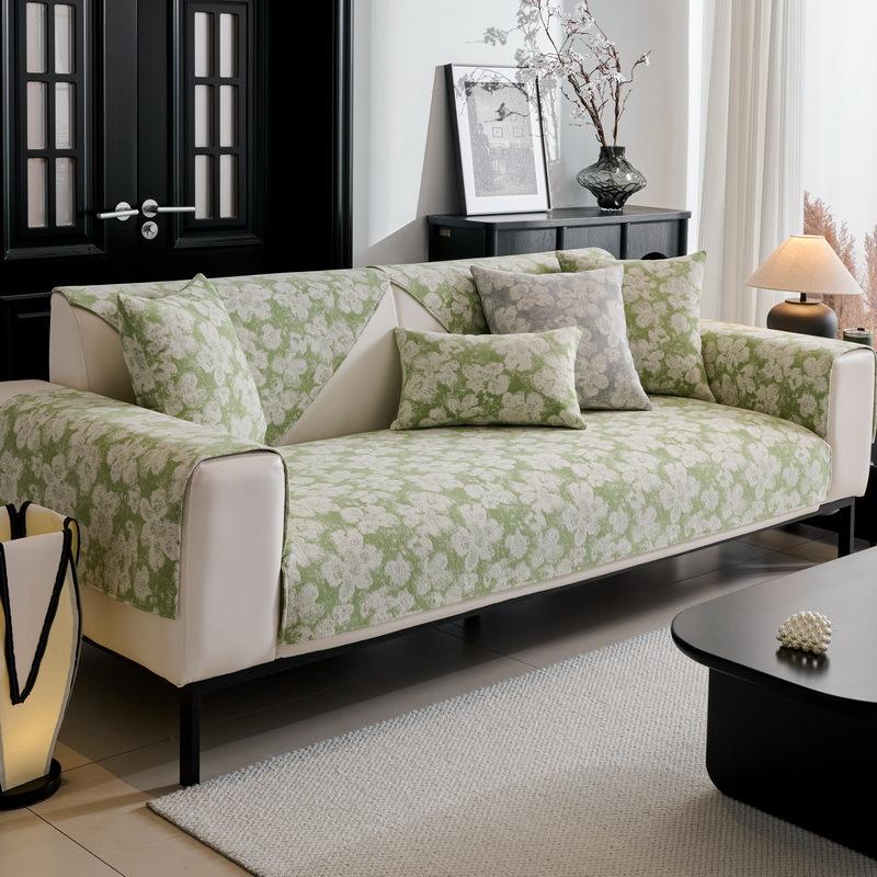 

Подушка для дивана из шенилла, новый чехол для дивана на все четыре сезона, чехол для дивана, тканевое полотенце, подушка для дивана с цветком 70*70cm