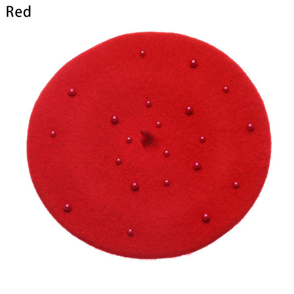 Barnetilbehør Varm Perlebesatt Hodeplagg Barnehatter Jentehatter Beretthatt