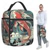 Vibrant Koi Fish Design Insulated Lunch Bag for Kids School Cooler Thermal Food Box Tote Portable Lunch Boxes Container