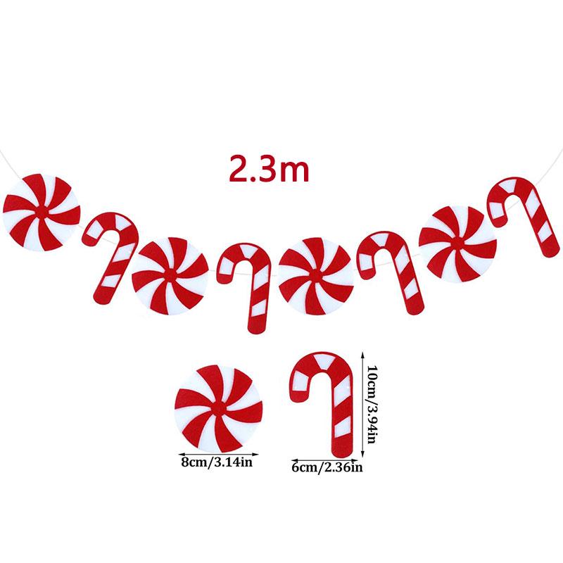 Christmas Theme Jewelry Store Decoration: Felt Garland & Tree Banner for Wall