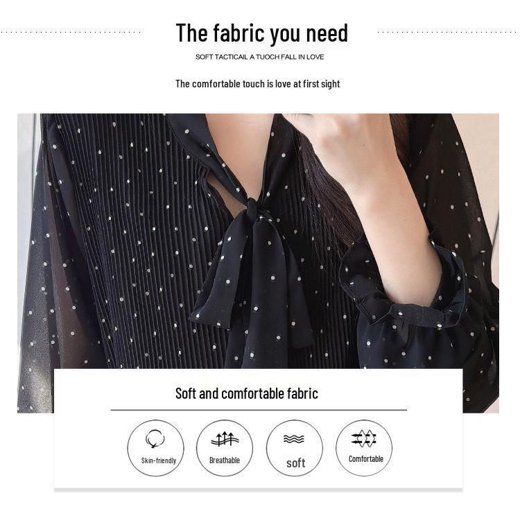 Frühling 2026 Eleganter Polka-Dot Umstandsrock in Übergröße - Lockerer Schnitt, Mittellang, Schlankmachendes Falten-Design