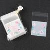 100pcs/lot Plastic Bags Thank you Flower Self-Adhesive Bags for Homemade Cookie Party Gifts Bag DIY Jewelry Packaging Bag