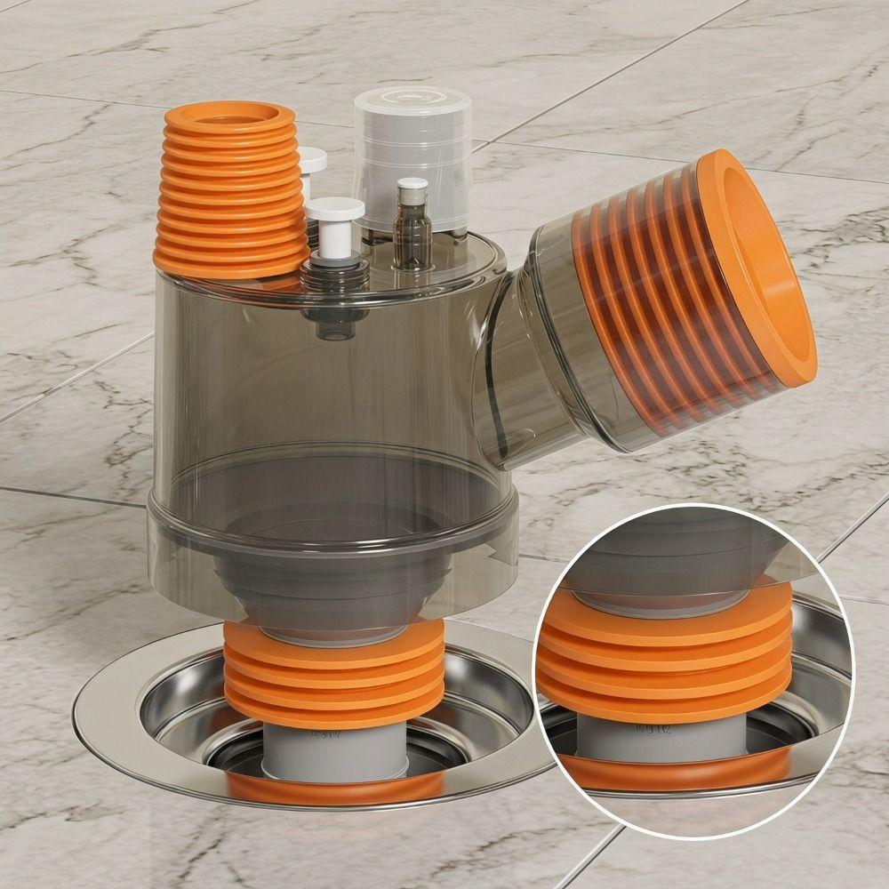 Triple Drainage Pipe Diverter Floor Drain Connects Compatible Air Conditioning