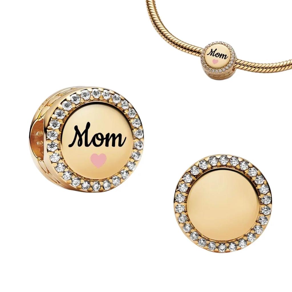 Neuer Kupfer Herz Anhänger Mama Tochter Tante Perle Passend Kette Armband Halskette Für Muttertag Geschenk Weihnachtsschmuck