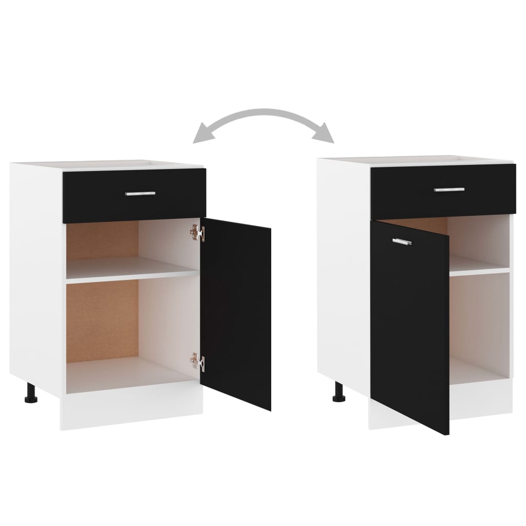 Küchenunterschrank mit Schubladen, integrierter Stauraum, 50 x 46 x 81,5 cm