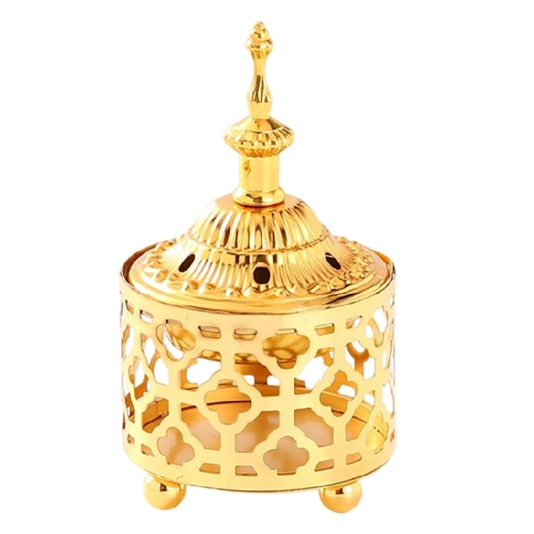 Decorative Arabic Incenses Burners Vintages Metal Bowl with Lid for Calming Atmospheres in Spa, Office, or Home