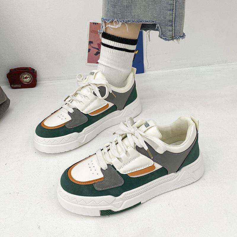 Thick Baseplate Shoes Women's Spring and Autumn New Ins Trendy Fashion Versatile Casual Sports Little White Shoes