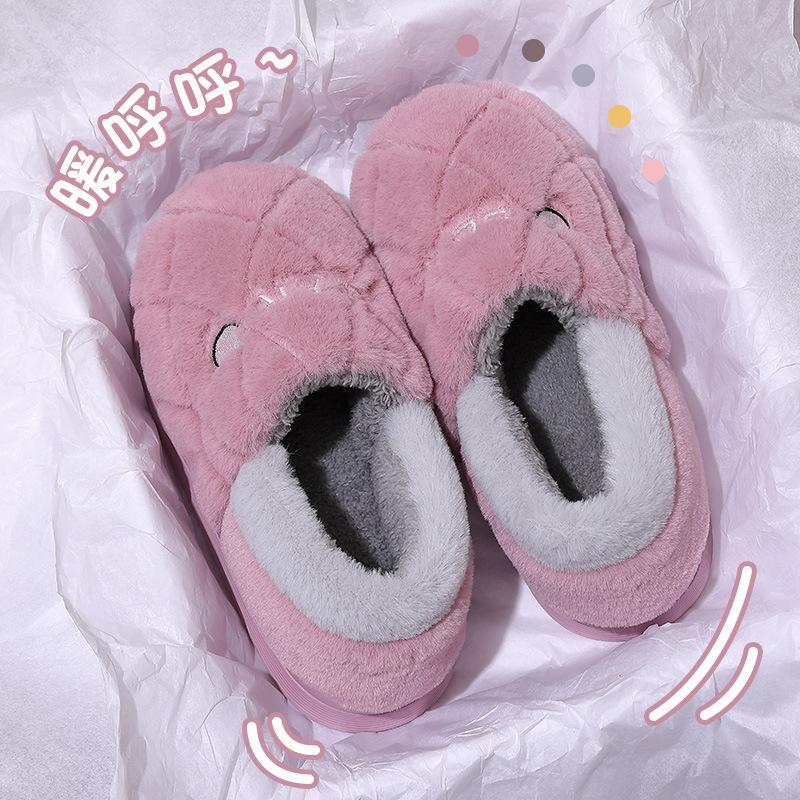 Bag Heel Thickened Cotton Slippers Autumn Velvet Indoor Household Winter Thick-soled Warm Cotton Shoes