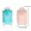7-teiliger Mini-Transparenter Koffer Süßigkeiten-Party-Aufbewahrungsbox Kleine Gegenstände Reise Falsche Wimpern Schmuck-Display Simulation Trolley-Koffer