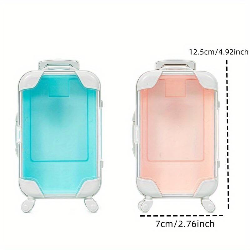7-teiliger Mini-Transparenter Koffer Süßigkeiten-Party-Aufbewahrungsbox Kleine Gegenstände Reise Falsche Wimpern Schmuck-Display Simulation Trolley-Koffer