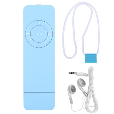 Reproductor de música MP3 Reproductor de música portátil MP3 con cordón para escuchar música Azul