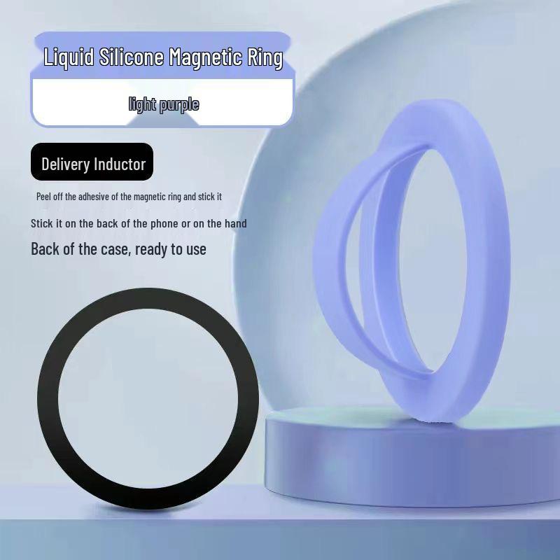 Apple iPhone 15 3D Silicone Magnetic Ring Stand & Finger Grip Cover