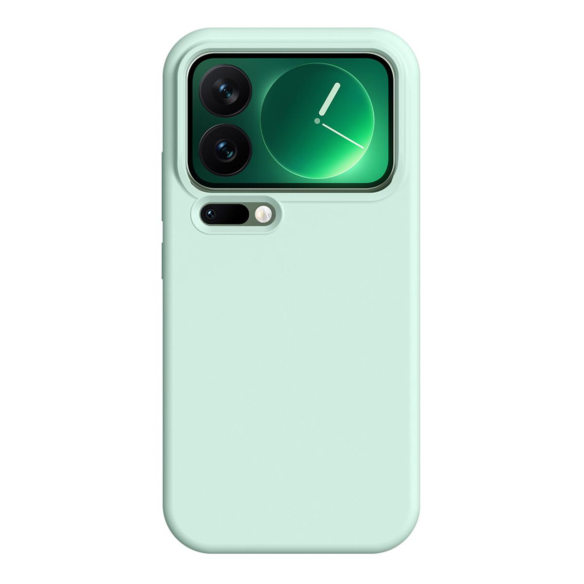 

For Xiaomi 17 Pro Max Case Ultra Thin Liquid Silicone + PC Phone Cover with Camera Touch Control Button