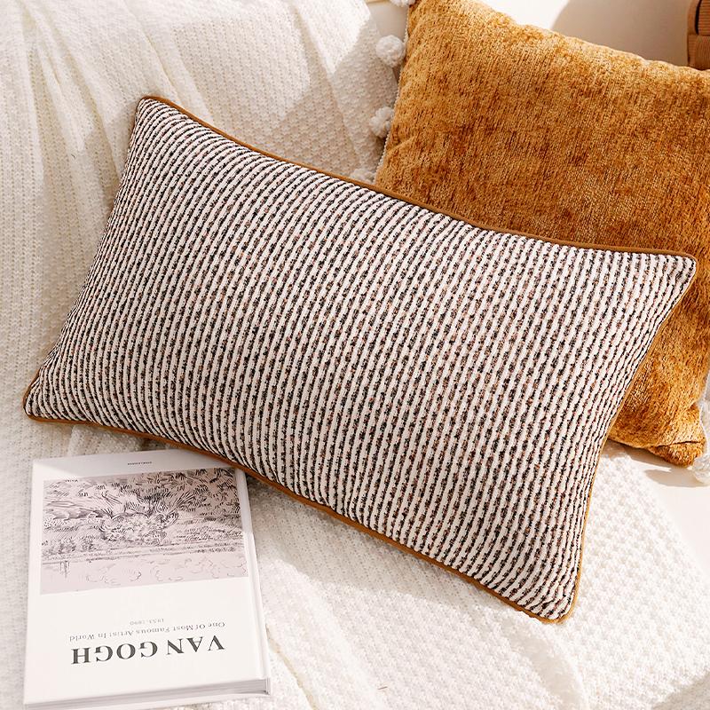 Simple Living Room Throw Pillow Luxurious and Sophisticated Brown Throw Pillow Retro Sofa Throw Blanket Bedding Cushion Plush