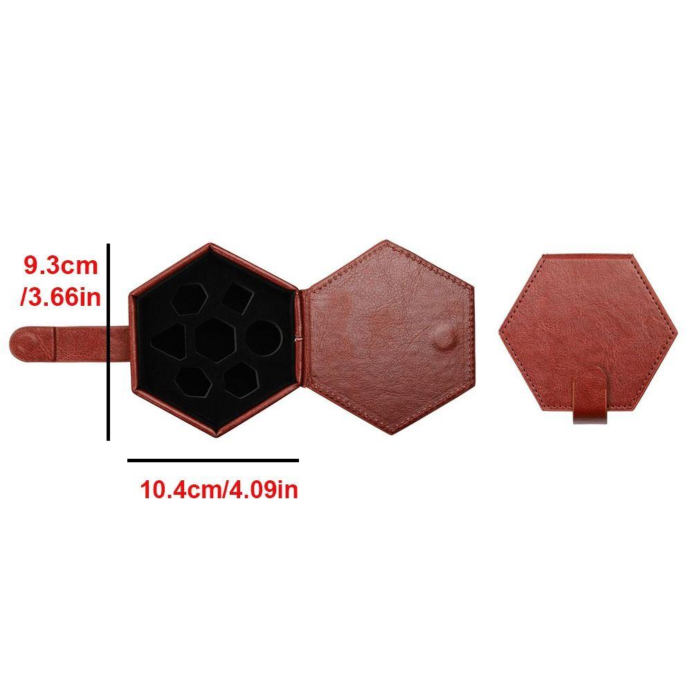 Can Hold 7 Dice Run Group Dice Box PU Leather DND Dice Tray Portable DND Bundle Pocket