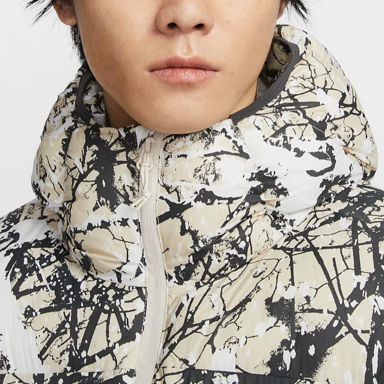 Nike Primaloft Therma-Fit Adv ACG Lunar Lake Loose Fit Hooded Warm Jacket Men Jacket Light-Brown Coal-Black Mountain-White HF0034-104