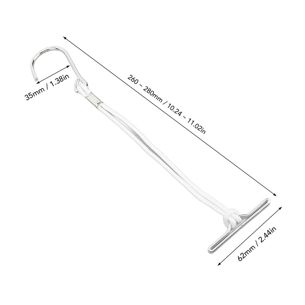 20 st Mönsterkrokar Hängande Syning Tillverkning Metallhängare Med Rep Ergonomiskt Handtag 260 mm
