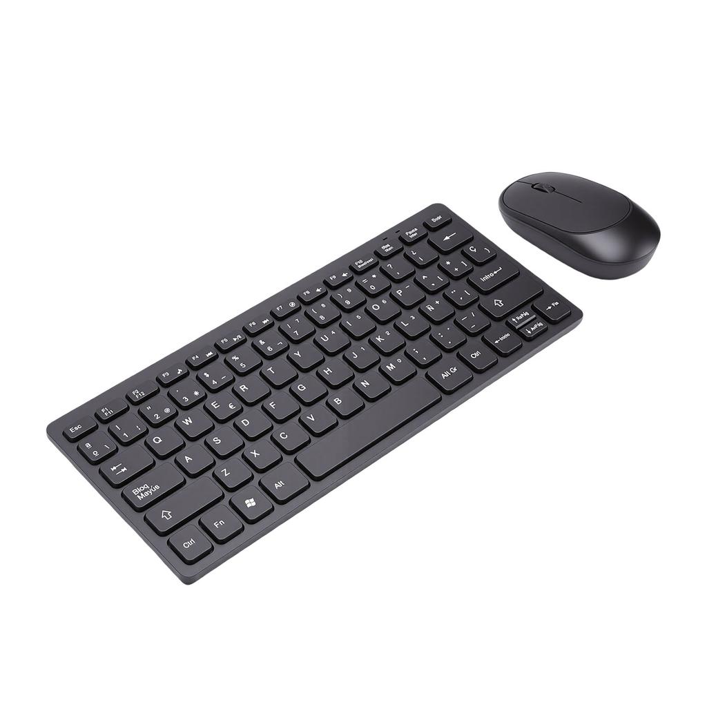 Spanish Wireless Keyboard 78 Keys Keyboard and Mouse for PC Laptop Thin and Lightweight