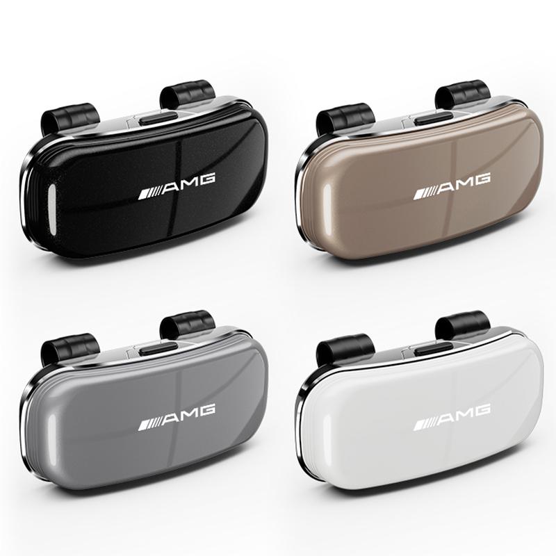 Car Visor Glasses Box Auto Sunglasses Storage Case Accessories Car Hub Cap For Mercedes Benz AMG W214 W205 W204 W206 W213 W212 W