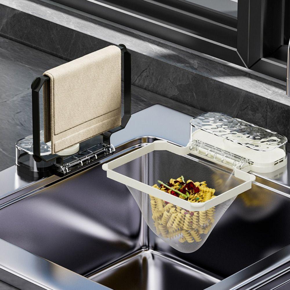 Suction Cup Sucker Kitchen Filter Rack Kitchen Accessories Drain Net Rack New Filter Support