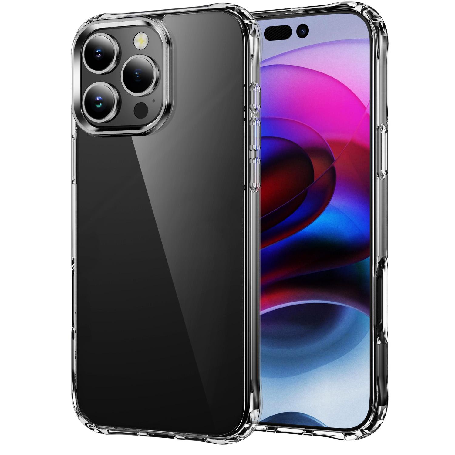 

Anti-Yellowing Crystal Transparent Case for iPhone 17 Air 16 Plus 15 pro max, Shockproof Air Cushion Corners Anti-Scratch Daily Use Protective Cover iPhone 15 Pro Max