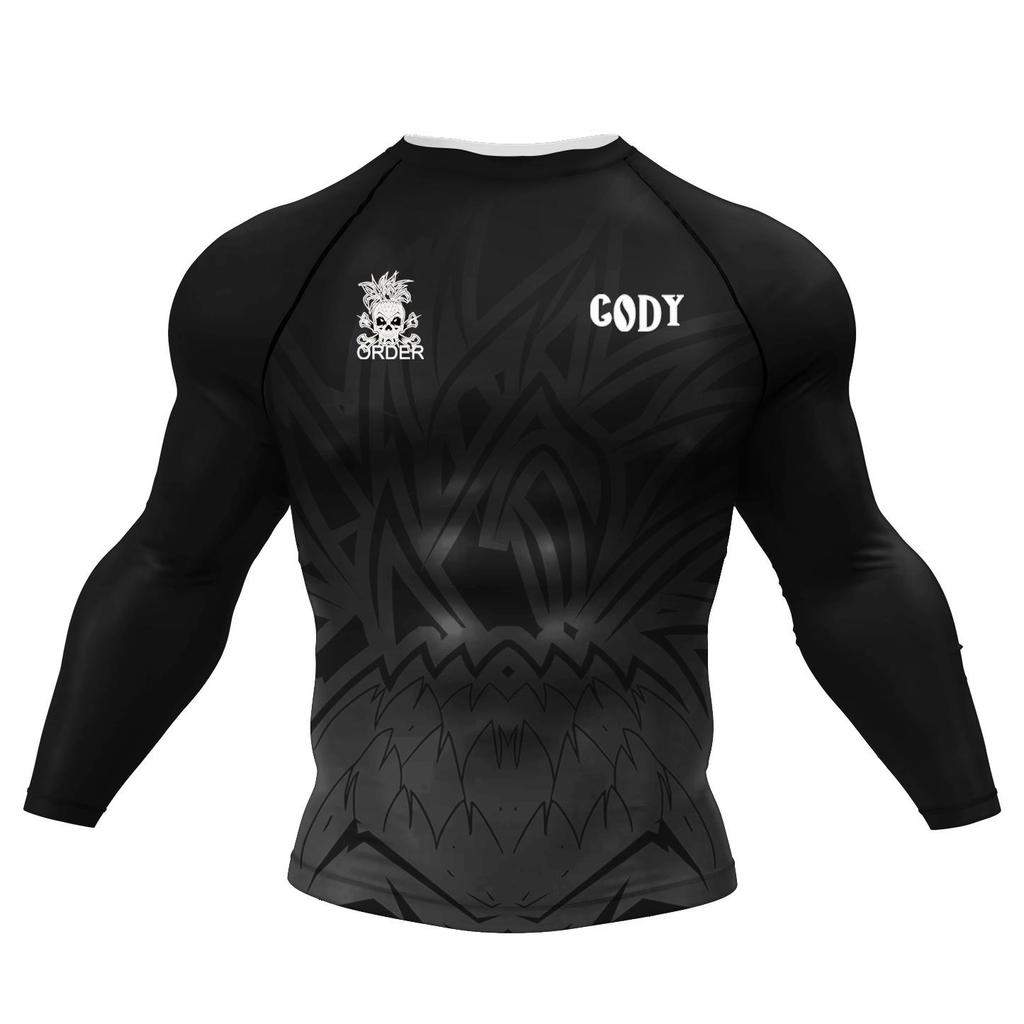 Digital Print Quick-Dry Long Sleeve Training Top - Autumn/Winter Running Tee