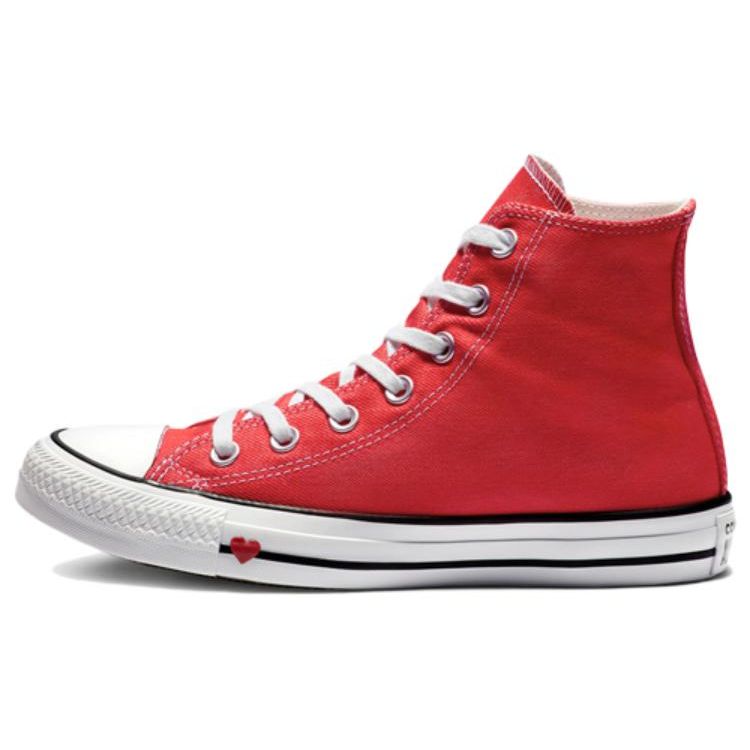Converse Chuck Taylor All Star Sucker Love Denim High Top Classic Versatile Canvas Shoes Women Sneakers Red 163305C