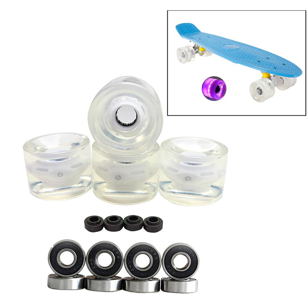 4PCS Replacement Longboard Skateboard Cruiser Light Up Wheels 70mm 78a Red 4PCS Replacement Longboard Skateboard Cruiser Light Up Wheels 70mm 78a Red