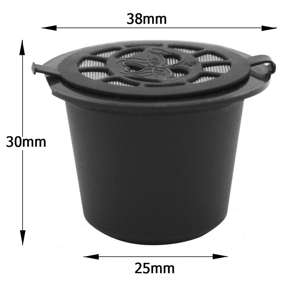 Capsulă de cafea Nespresso, reîncărcabilă, reutilizabilă, cu 1 filtru din plastic, pentru filtrele originale Siccsaee.