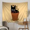 Black Cat Tapestry Anime Tapestry Hanging Tarot Hippie Wall Rugs Dorm Wall Hanging Sheets