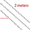 No Fade 2meters Stainless Steel Lip Chain Multi-Size Metal Bulk Chain for Necklace Bracelet Chain DIY Jewelry Making Accessories