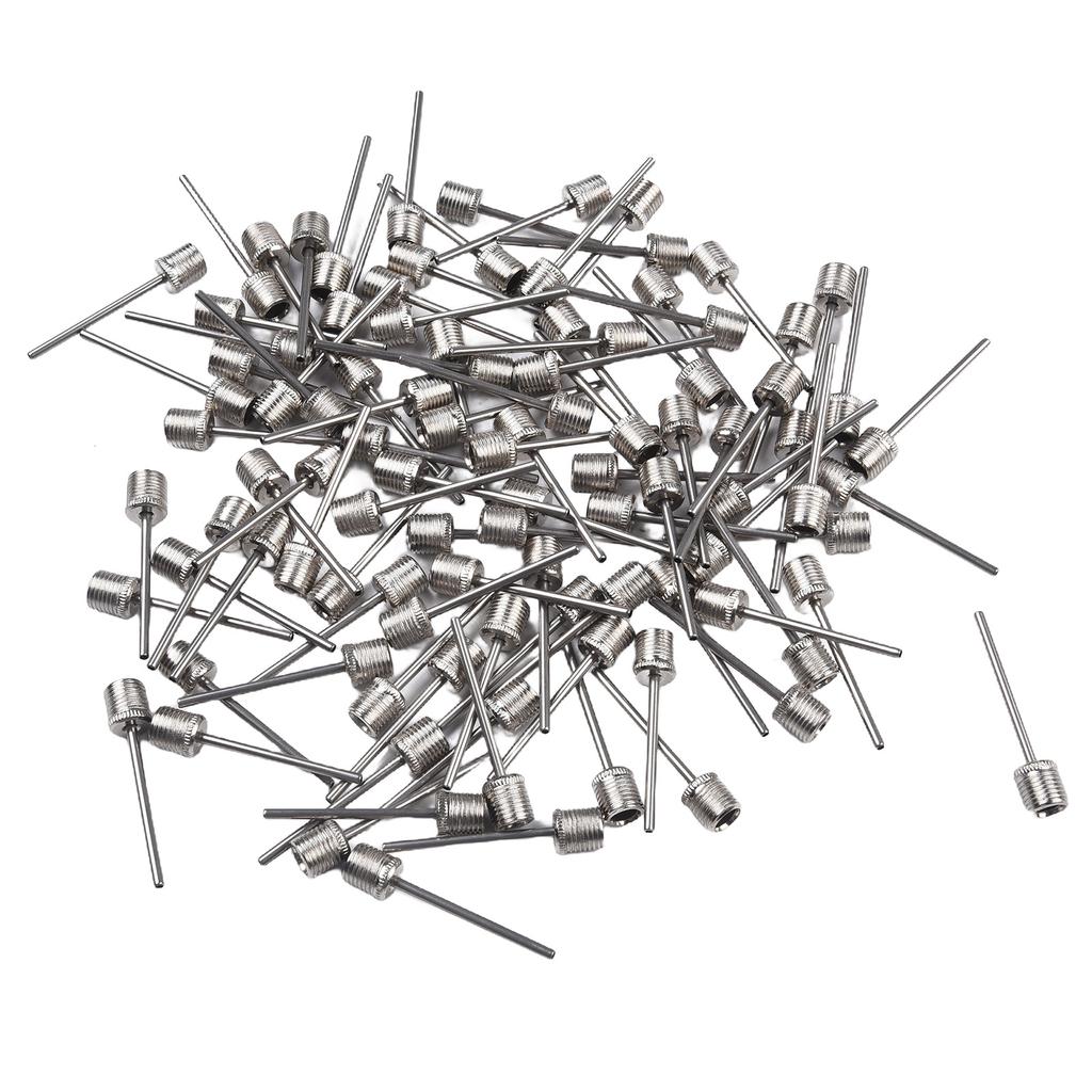 100 PCS Sport Ball Inflating Pump Needle Pump Adapter Basketball Valve Pump Stainless Steel Pump Pin Bicycle Spare Parts
