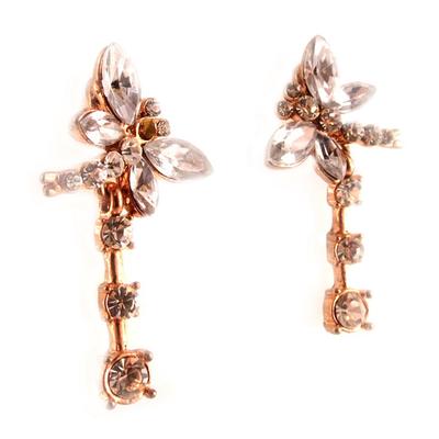 [D1899] - Designer Earrings 'Envie Cristal' White