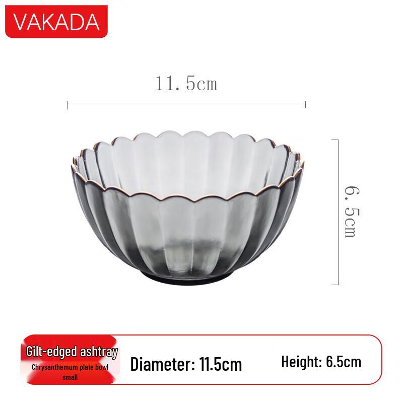 VAKADA High Borosilicate Glass Salad & Dessert Bowl