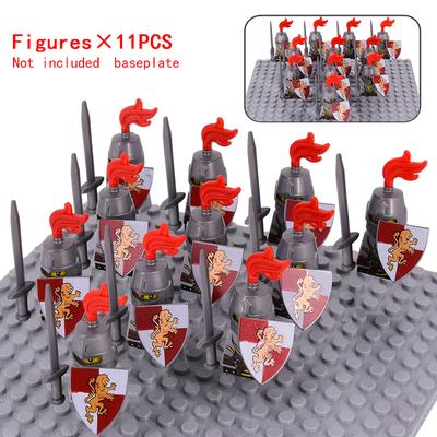 Medieval Military Sets Infantry Figures Building Blocks Soldier Spartan Warrior Knights Roman Weapons Accessories Toys for Kids